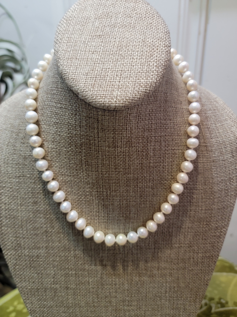 Freshwater Lustrous White Pearl Strand Necklace - Women Jewelry